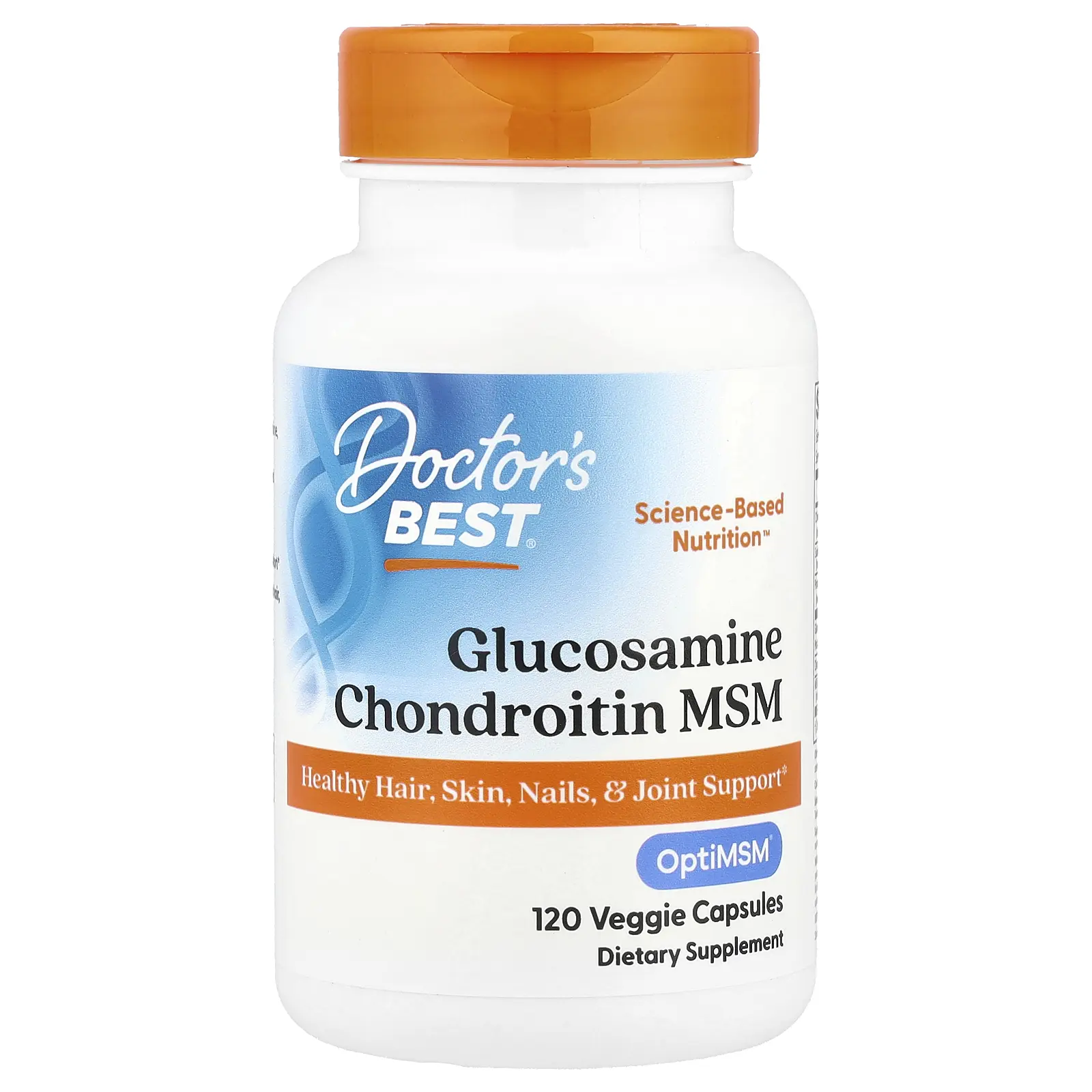 Doctor's Best Glucosamine Chondroitin MSM, 120 Veggie Capsules | HSA/FSA Eligible