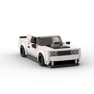 Building Blocks Compatible with Lego Dodge Challenger Charger Dom 8-Grid Car Speed Series Creative Racing Car