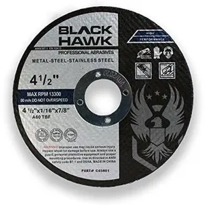 Metal and Stainless Steel Cut Off Wheels for Angle Grinders, 4.5" x 1/16" x 7/8" - 25 Pack