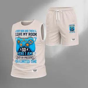 Men's Summer Basketball Set With "SIPACO" Print — Featuring A Sleeveless Tank Top Paired With Shorts, This Lightweight, Casual, And Street-Style Athletic Suit Is Perfect For Both Daily Wear And Vacationing