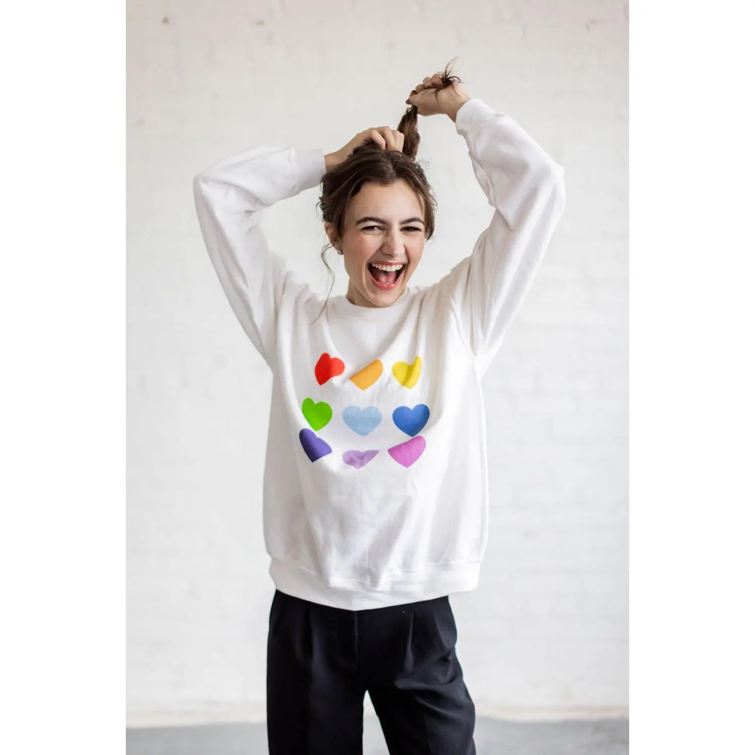 Rainbow Hearts Unisex Sweatshirt