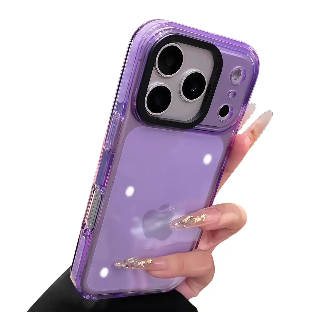 Aesthetic Clear Transparent iPhone Case, Colorful Soft TPU Silicone Cover, Camera Lens Guard & Heavy Duty Shockproof Anti-Scratch Protective Bumper for Women Men, Compatible with iPhone 11 12 13 14 15 16 17 Pro Max Plus