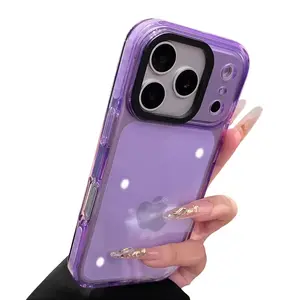 Aesthetic Clear Transparent iPhone Case, Colorful Soft TPU Silicone Cover, Camera Lens Guard & Heavy Duty Shockproof Anti-Scratch Protective Bumper for Women Men, Compatible with iPhone 11 12 13 14 15 16 17 Pro Max Plus