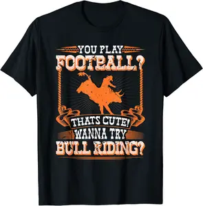 Bull Riding Rodeo Football Quote Cowboy Jaripeo Bull Rider T-Shirt - Elidatorr Shop 40B09XJL8C4D