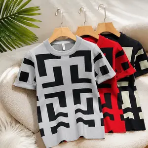 Men’s Knit T-Shirt – Luxury Streetwear Slim Fit Short Sleeve Top| Lightweight Breathable Casual Fashion Tee 2026