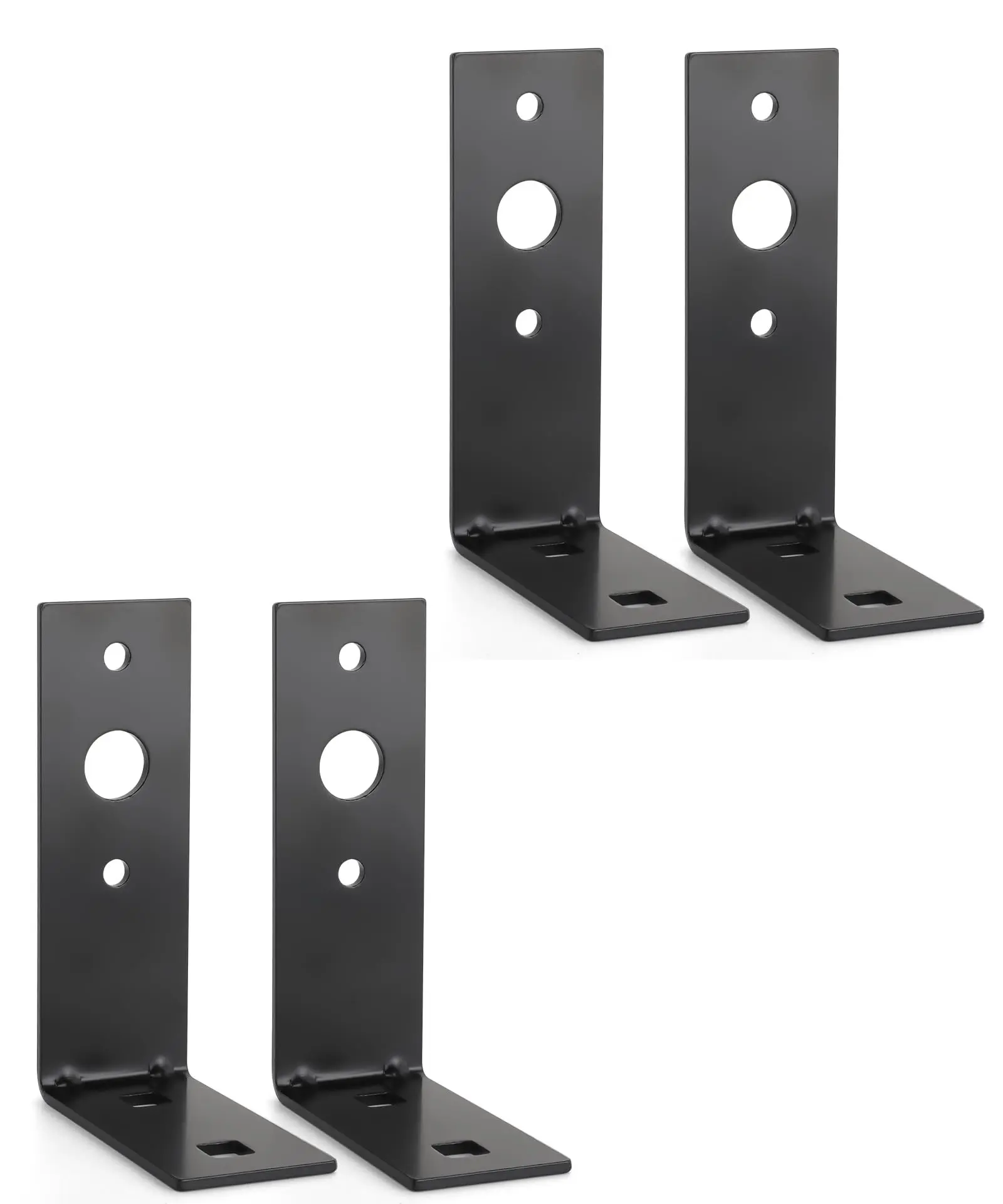 PARTSam 4x Black Trailer Light Brackets L Shape Tail Light Mounting Bracket Electrophoretic Deposition Steel for Boat Utility Trailer Lights Parts Accessories, 4.5 x 3 x 1.5 Inch