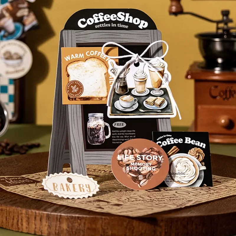 Warm Coffee Stickers Pack, 30 Vibrant Designs for Daily Use, Perfect Gift for Coffee Lovers & Home Decor Enthusiasts