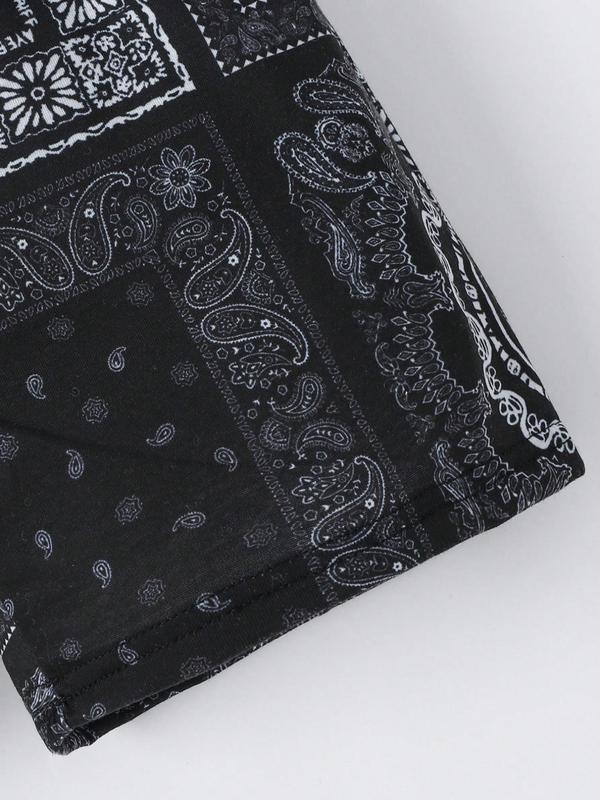 Boy's Ethnic Pattern Shorts, Casual Elastic Waist Beach Shorts for Summer, Kids Bottoms for Daily Wear