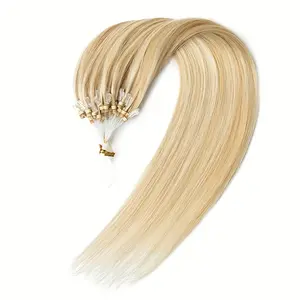 Premium Remy Human Hair I Tip Extensions 50 Strands Straight Micro Loop 30g for Women Elegant Style Volume Enhancement Secure Bead Attachment