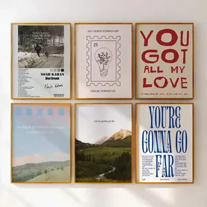 You're Gonna Go Far Noah Kahan Unframed Wall Art, Dorm Navy Blue Poster, Stick Season Lyric Print, Emotional Indie Decor, Vintage-Style Music Poster, Album Cover Poster, Bedroom Wall Decor