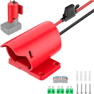 1 Packs Power Wheel Adapter for Milwaukee M12 Battery Adapter 12V Power Wheel Battery Conversion Kit with Switch, Fuse & Wire Terminals, 12AWG Wire, Power Connector for DIY Rc Car Toys and Robotics