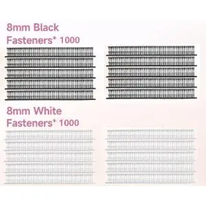 Only 1000 Black & White 4.5mm Mini Fasteners