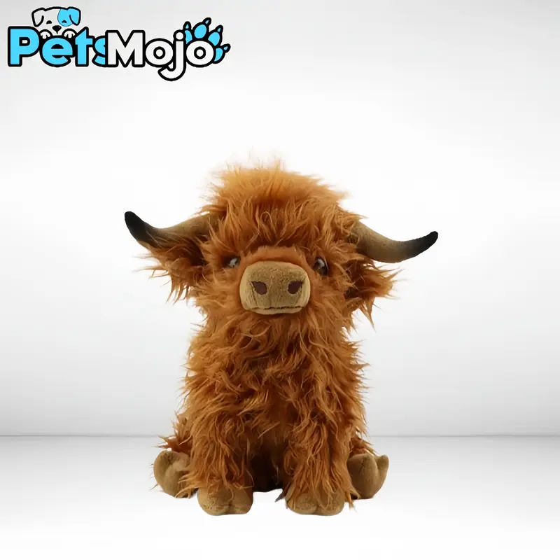 Realistic Highland Cow Plush Toy, Soft Scottish Cattle Stuffed Animal, 1-Count Cute Stuffed Animal, Soft Artificial Plush Toy with Comfortable Hand Feel, Highland cow Plush Toy Soft Cuddly Stuffed Animal for Kids, Perfect Birthday Gift, Stress Relief,
