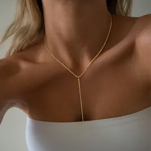 Chesky Drop Lariat Chain for Women -  Long Necklace Station Star Layered Y Necklace for Women Gift