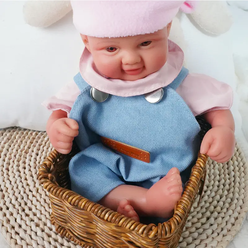 XW11 - 11.8 inch/30cm Xiao Xibao Reborn Baby Doll Girl - Full body Silicone Baby Doll - Vivid - Nude Baby Doll Hand Washable - Baby Companion - Soul Companion