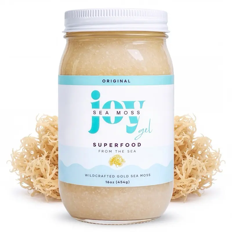 Joy Sea Moss Gel 16 oz Made in USA Rich in Vitamins Minerals Real Fruit Nutritional Supplement Original Superfood