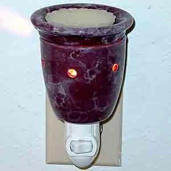 Plug-In Tart Burner - Marble Burgundy