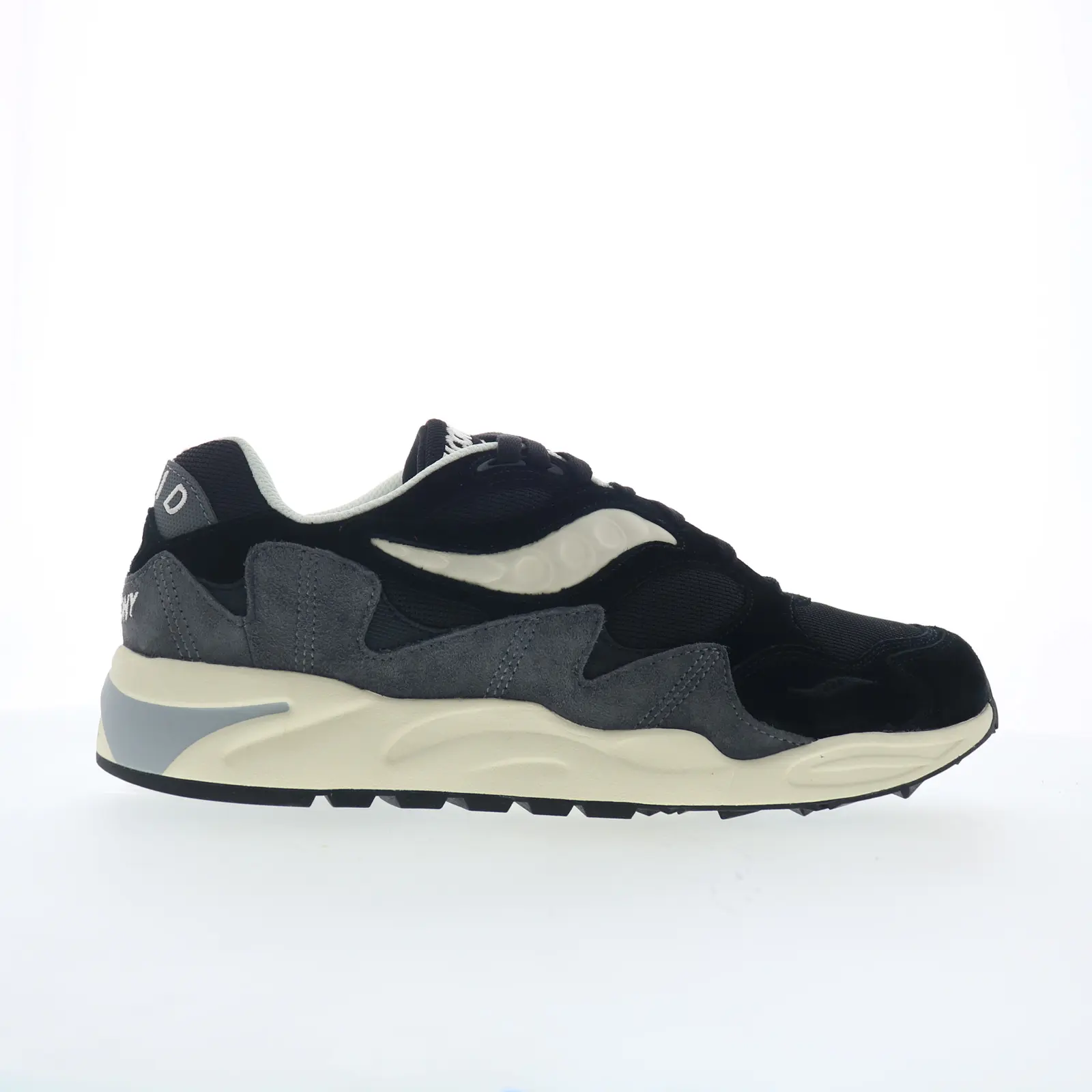 Saucony Grid Shadow 2 S70772-4 Mens Black Suede Lifestyle Sneakers Shoes