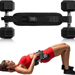 Hip Thrust Belt for Exercise – Slip-Resistant & Hip-Protective, Works with Dumbbells, Kettlebells or Plates for Home & Gym Workout