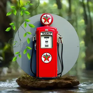 Vintage Gas Pump Design Wall Art, Retro Metal Plaque, Wall Decor for Garage Cafe Bar Farmhouse Porch, Ideal Gift
