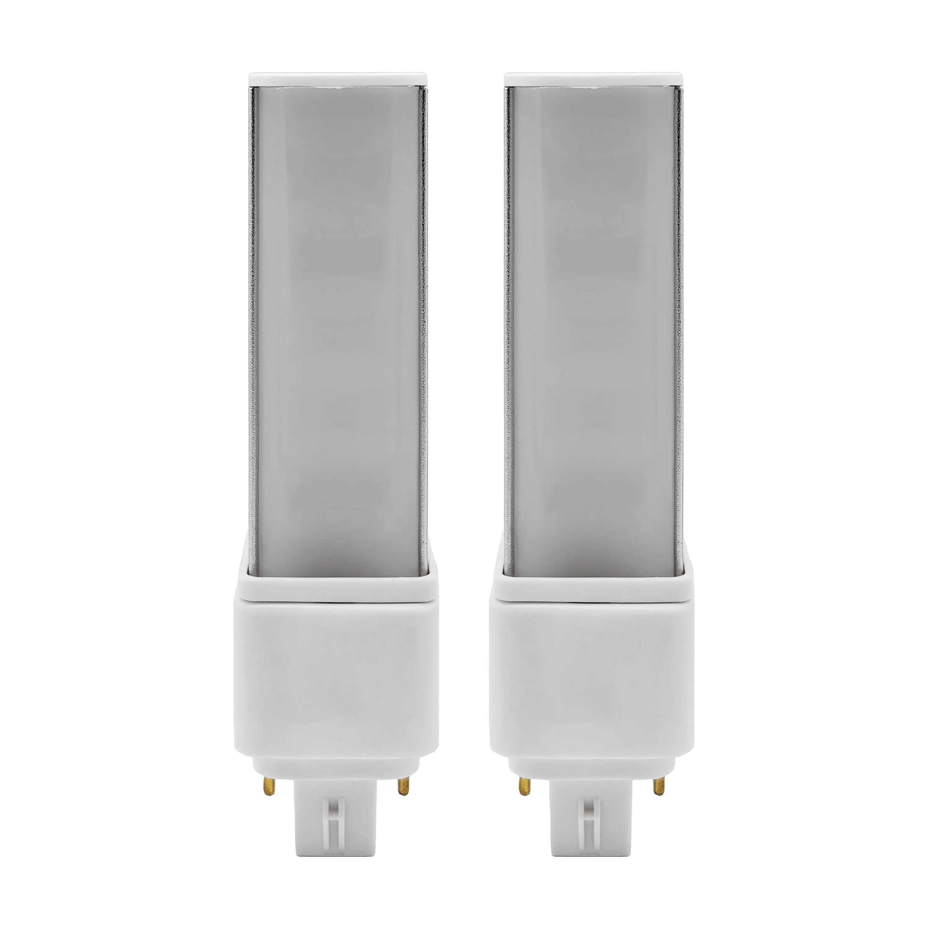 Gx24q 4 Pin LED Light Bulb 6W PL-C Retrofit Replacement Compact Fluorescent Light Bulb 13W G24q-2 Gx24q-3 660 Lm 314° Free Rotate Horizontal Recessed G24q Green Bulb Warm White Light 2 Pack