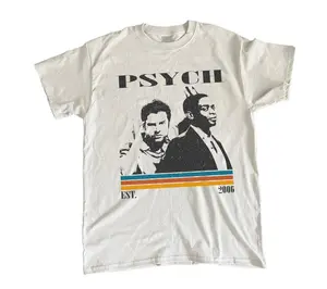 [Sale Up To 30%] Psych Shirt, Psych Shirt, Psych TV Show T-Shirt, Shawn and Gus, 90s Vintage Tee, Psych Fan Gift, Retro Shirt, Gift for him