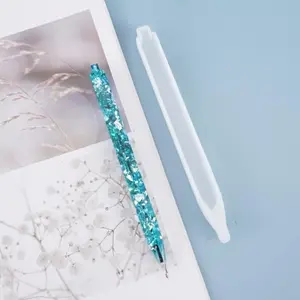 Crystal Epoxy Resin Pen Silicone Mold Ballpoint Pen Casting Silicone Mould DIY Crafts Jewelry Making Tools Back To School Supplies