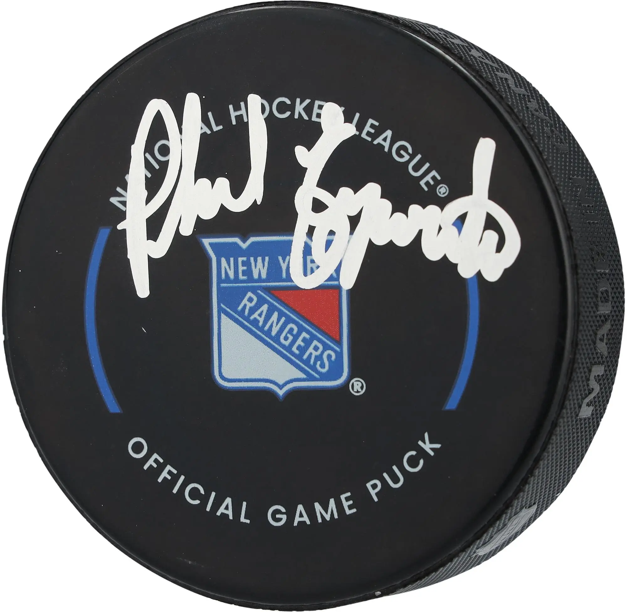 Phil Esposito New York Rangers Autographed Official Game Puck - Fanatics Authentic Certified