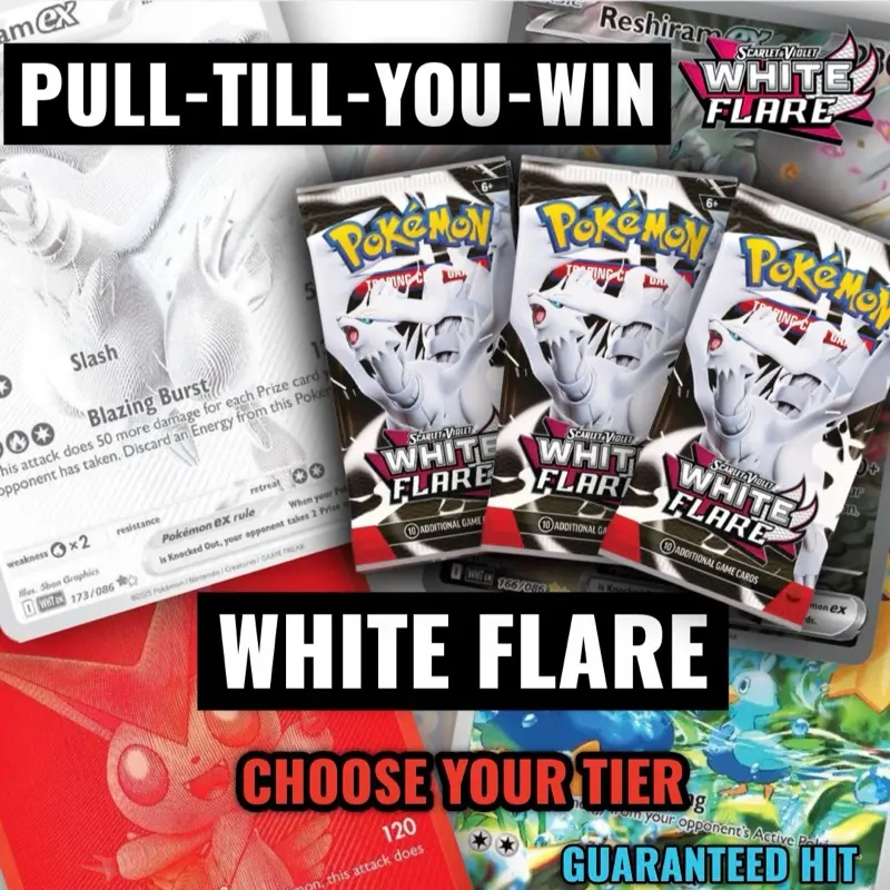 PULL-TILL-YOU-WIN - WHITE FLARE Booster Packs *LIVE RIP*