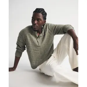 Abercrombie & Fitch 100% Cotton Knit Henley