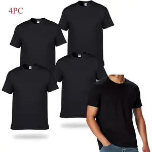 1-4 Pcs Men TShirts White 100%Cotton Tshirts for four seasons Unisex Crewneck Basic Short sleeve tee oversize sports t shirts