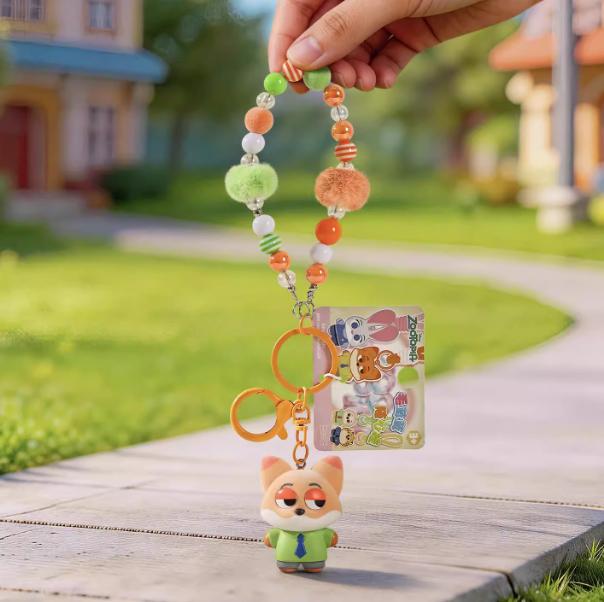 Zootopia Nick & Judy Plush Keychain, Perfect Gift, Cute & Durable, Velvety-Touch Finish, Beloved Character Pair