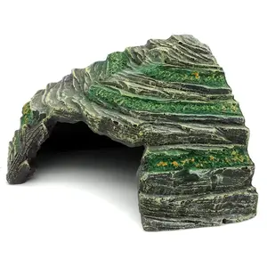 Terrarium Decor Reptile Hide Reptile Hides and Caves Aquarium Tank Accessories Decorations,Medium