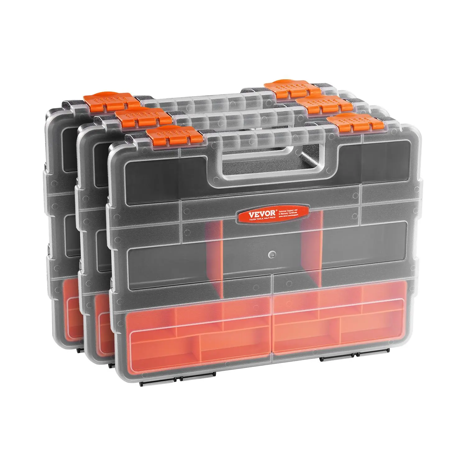 【Summerfinds】3-Pack Small Parts Organizer 21-Compartment Organizer Box with Removable Divider 【Summerfinds】3-Pack Small Parts Organizer 21-Compartment Organizer Box with Removable Divider