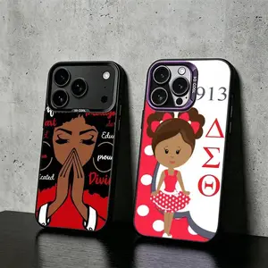 D-Delta S-Sigma Theta Phone Case For iPhone 17,16,15,14,13,12,11 Plus,Pro Max,XS,Colored silver phone case