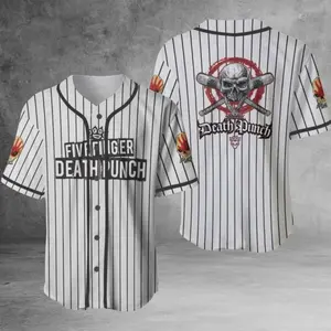 Hot "Five-Finger-Death-Punch" Rock Band Baseball Jersey