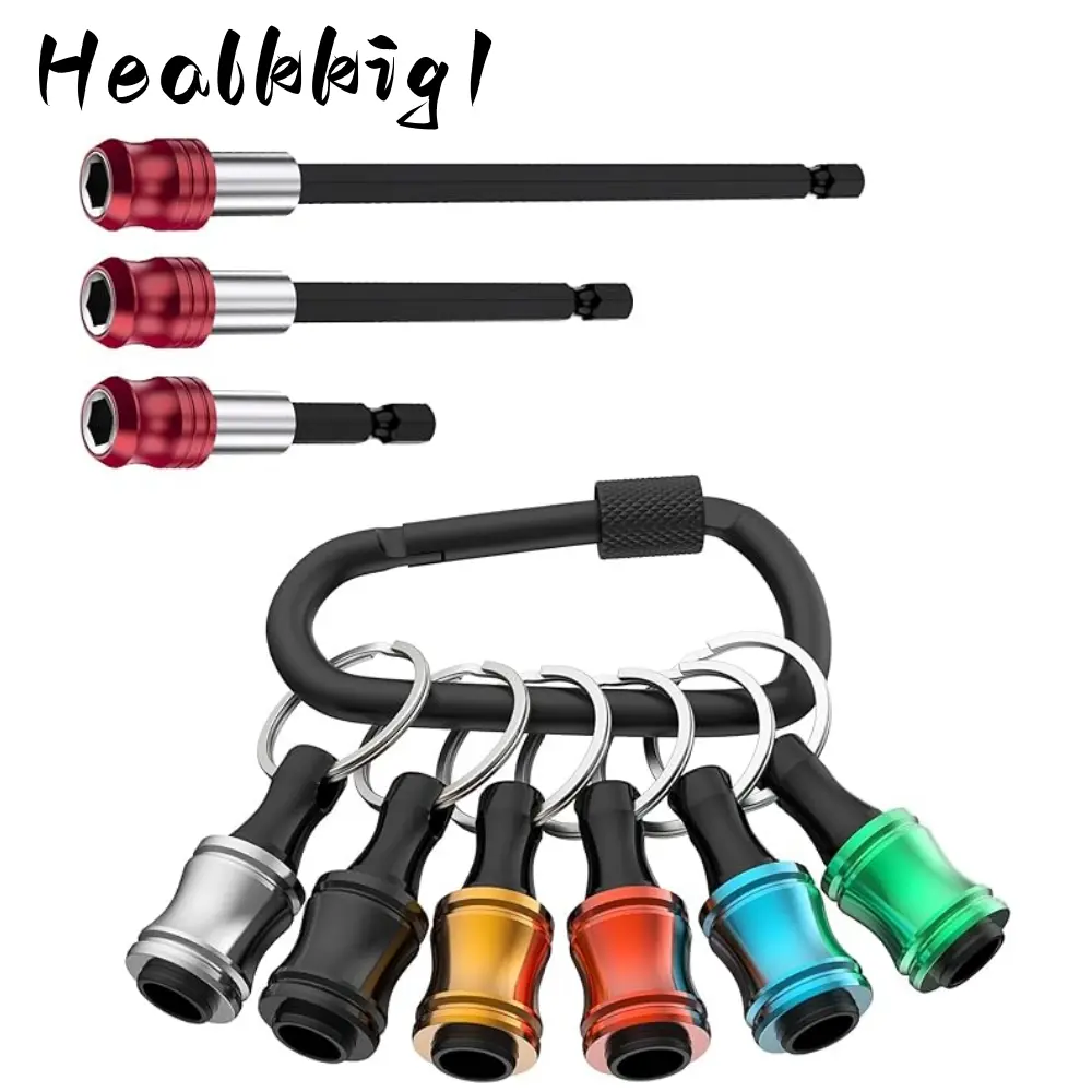 3pcs Quick Release Color Keychain Tool, Replaceable Screwdriver Bits Drill Bit Holder Set