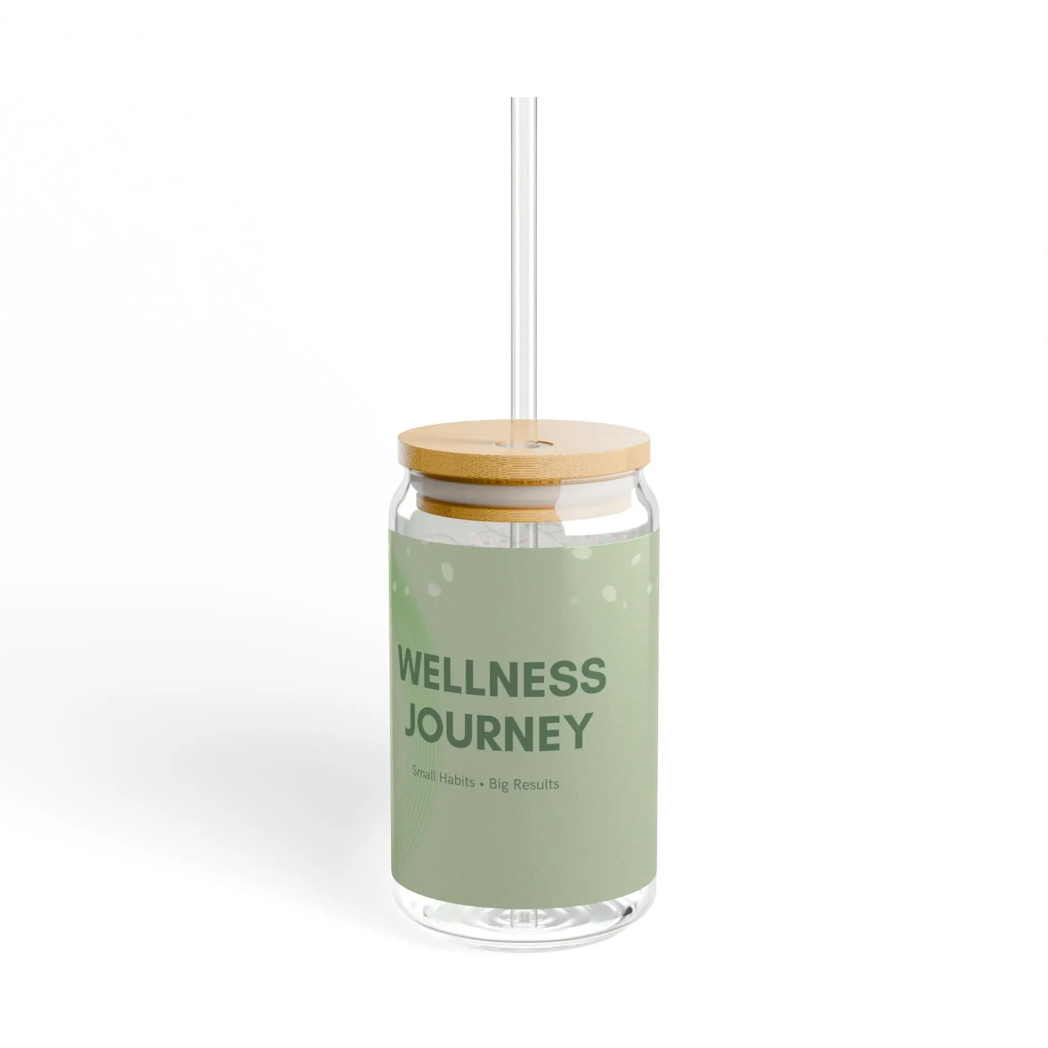 Wellness Journey Sipper Glass | Hydration Habit Tracker