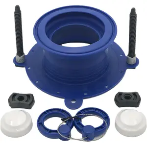Toilet Wax Ring Replacement Kit with Toilet Flange Repair, Includes Toilet Bolt Caps and Deep Toilet Seal Flange Extender, Superior to Wax for Perfect Seal (1 Piece)