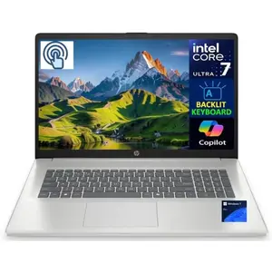 HP 2025 Laptop | 17-CN500 | 17.3" 1920 x 1080 IPS | Intel-12 Core Ultra 7 255U | Up to 64GB DDR5 | Up to 4TB SSD | Windows 11 Home| Wi-Fi 6 - Bluetooth 5.3 - Backlit Keyboard - 720p HD Camera - Natural Silver