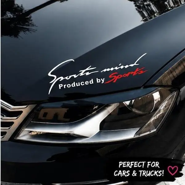 Sports Mind Hood Vinyl Decal | JDM Windshield Sticker | Racing Car Decal | Choose 6", 8" or 10"