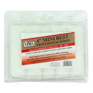 WorldWide Sales Online MBS 10PC 4" Mini Roller Covers - 3/8" Premium Dralon Nap for Ultra-Smooth Finishes
