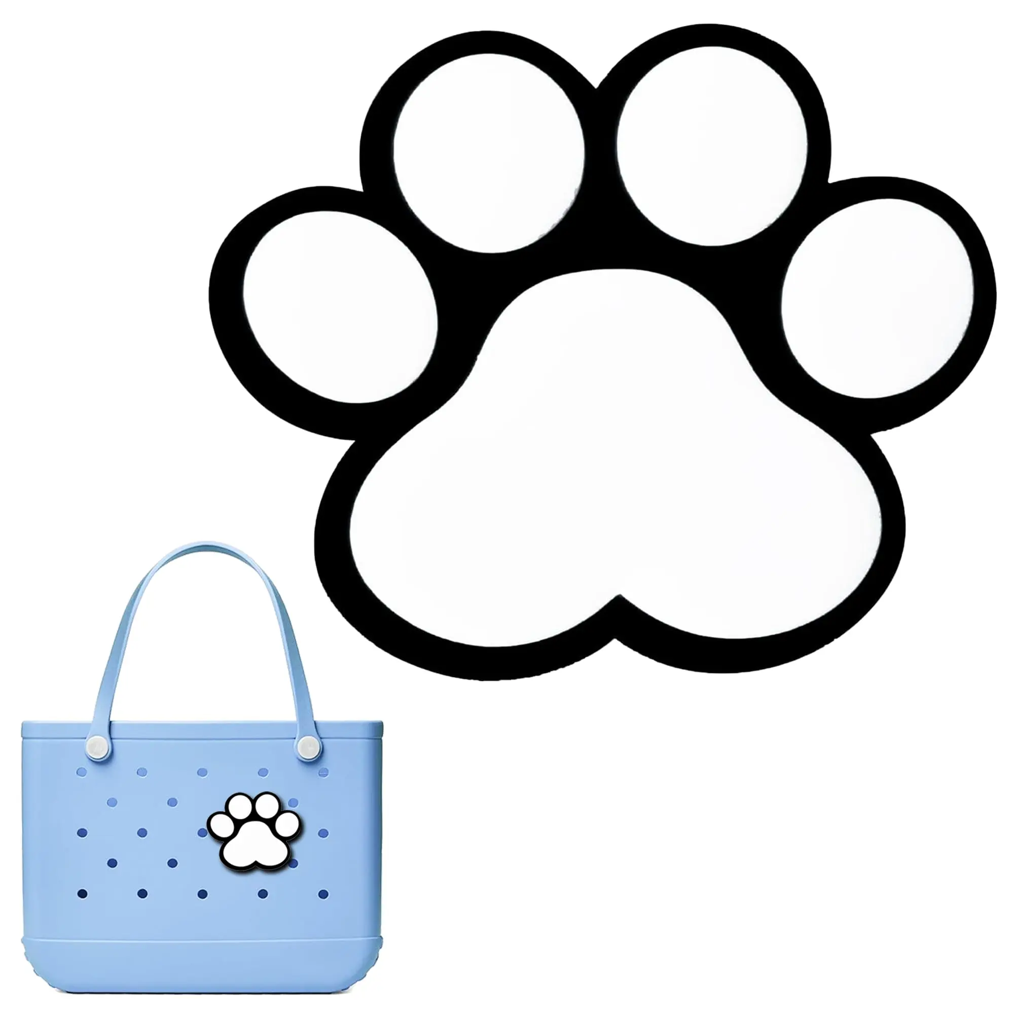 White Footprints Charm