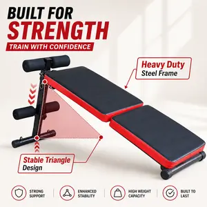 Adjustable Weight Bench for Home Gym, Foldable Utility Workout Bench for Strength Training, Sit-Ups & Full Body Exercise Equipment