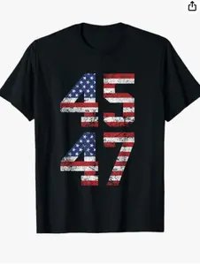 Trump 2024 Vintage T-Shirt - Classic Fit, Crew Neck, Black Adult tshirt