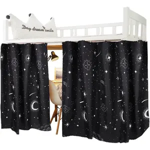 Bunk Bed Curtains Bottom Students Dormitory Bunk Bed Curtains Breathable Dustproof Single Sleeper Blackout Home Loft Bedding Shading Drapes Lightproof Beds Tent