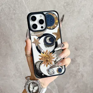 Galaxy Gold Magnetic Snap Case for iPhone 17/16 Pro Max 15 Pro 14 13 12 Mini 11 XR XS Plus SE Shockproof Slim Protective Cover