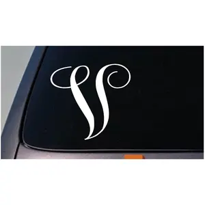LETTER V 6" monogram sticker decal truck car window teach craft initials *D793*
