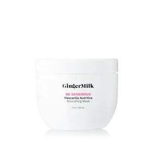 Nourishing & Moisturizing Hair Mask with Jojoba Oil & Vitamin E Cream Formula for Hydrated Shiny Hair | GingerMilk BE GENEROUS