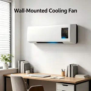 Wall Mounted Fan - Ultra-Quiet Operation, Strong Flow, Compact Fit, Easy Installation, Space-Saving Cooling Solution for Small Spaces, Bedroom